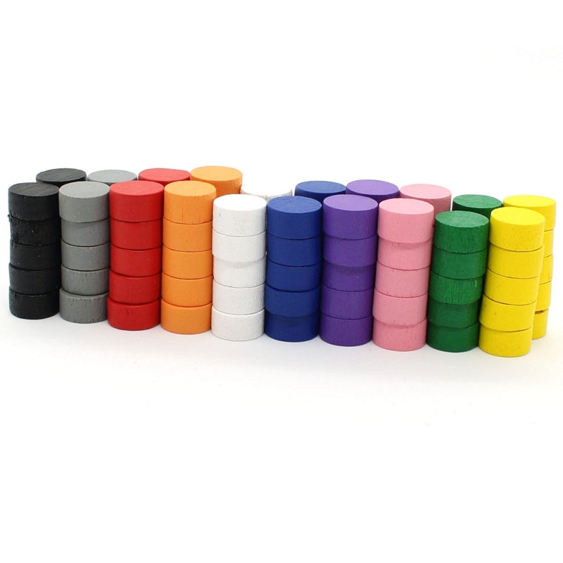 Board Game Sequence - 10MM Game Discs token 10/50/100/200/500PCS Wooden