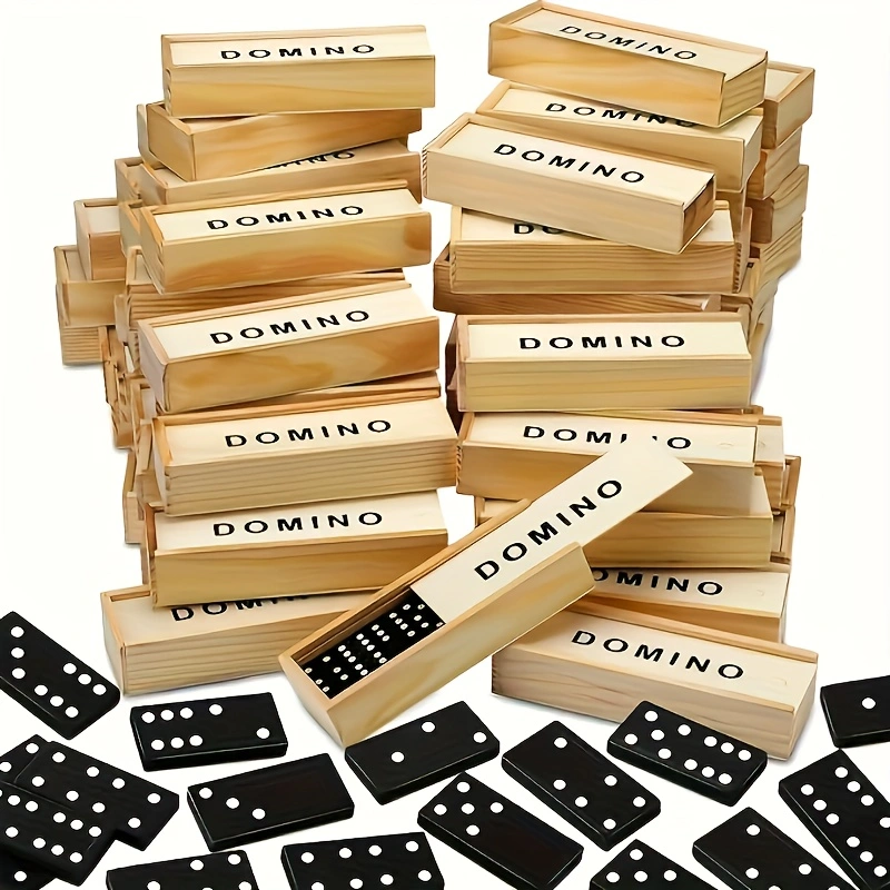 Board Game Review - 28pcs/box Mini Wooden Dominoes Set, Miniature