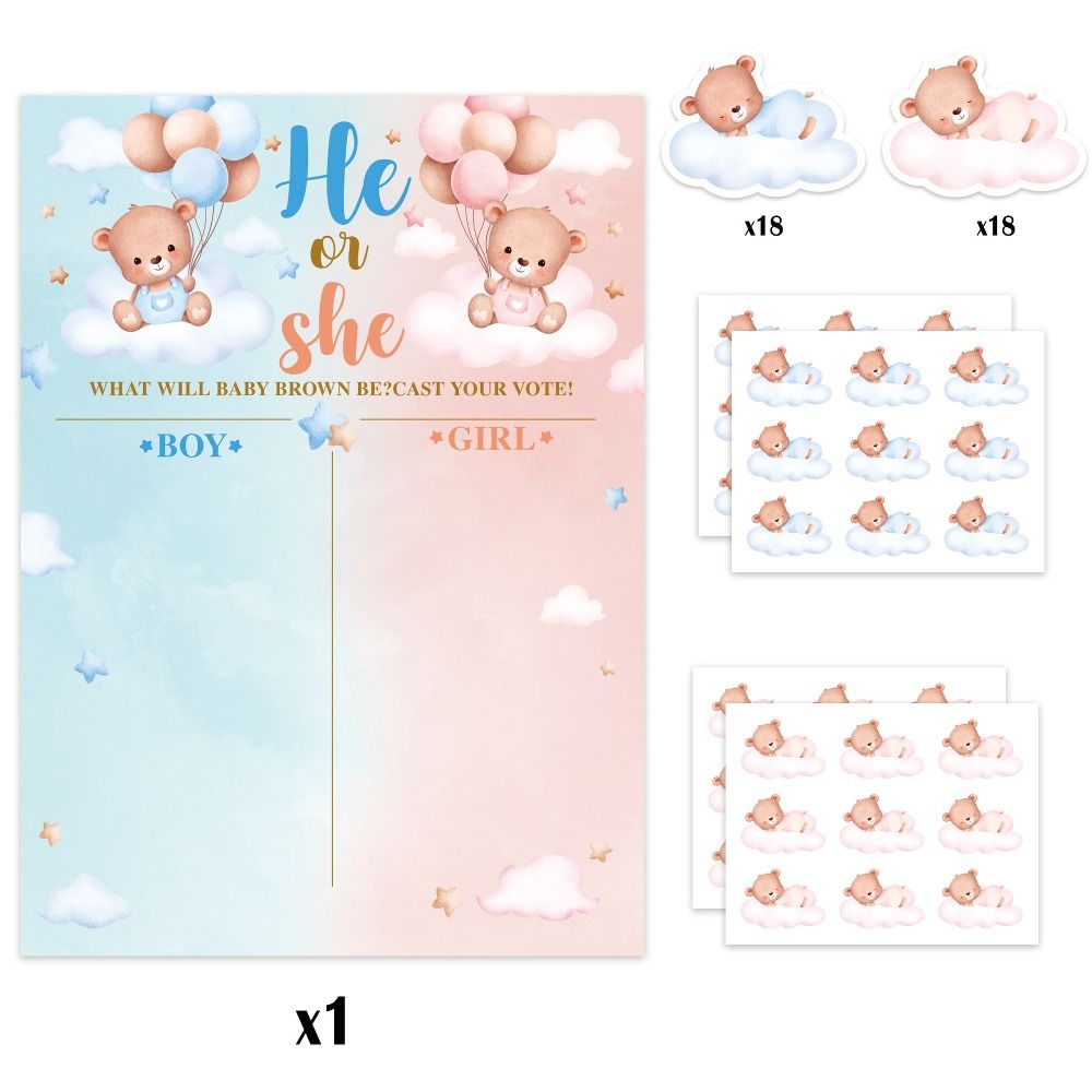 Board Game Or Boardgame - With Stickers Gender Revealed Voting Game