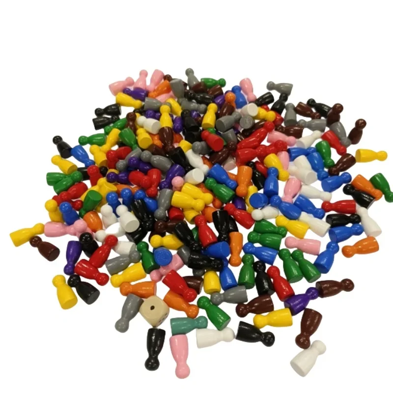 Board Game Loop - 100 Pcs Colorful Wooden Chess Markers