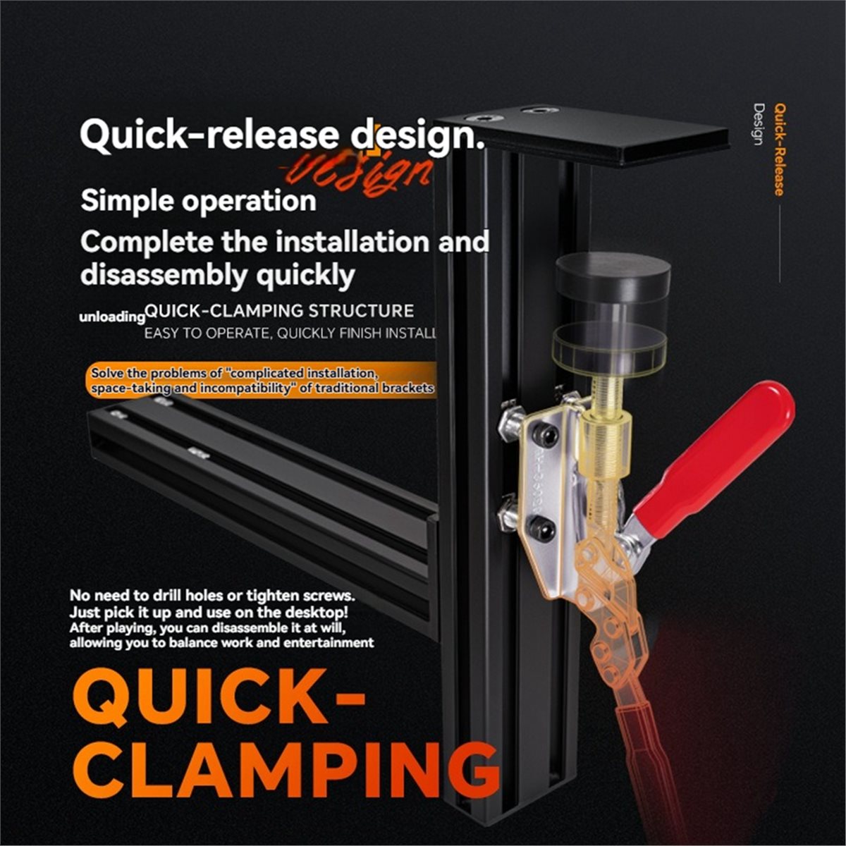 Board Game Sequence - DT75BG Universal Desk Mounted Quick Release