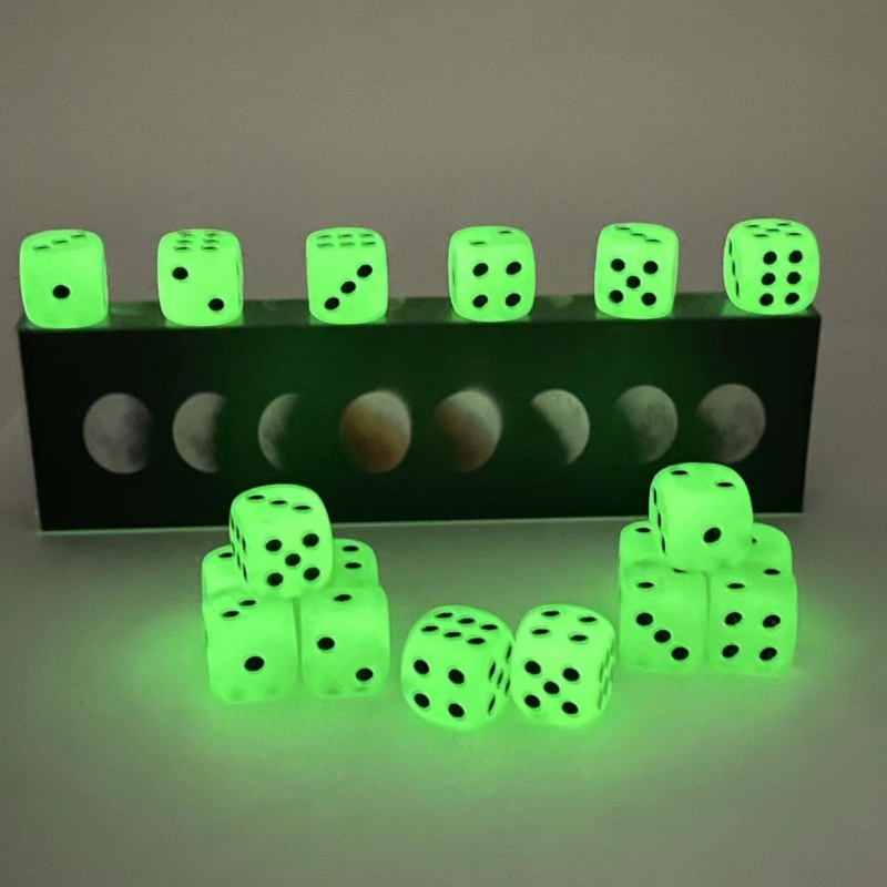 Board Game Yahtzee - 10-Pack D6 6 Faces Dice Glow