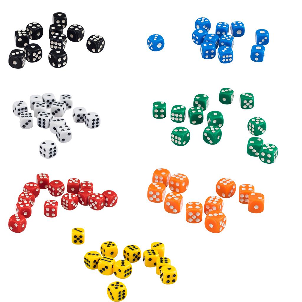 Board Game Roleplay - Multi-sided Acrylic Dice Assorted Color Spot