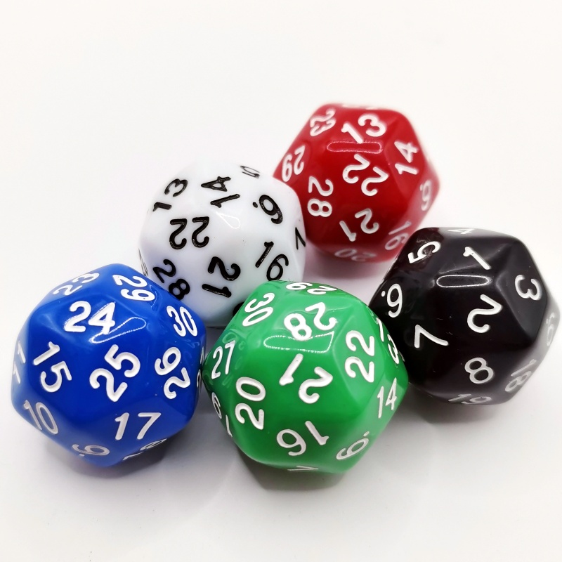 5pcs Cube 30 Sides D30 dungeon - đánh giá và giá Board Game Yahtzee