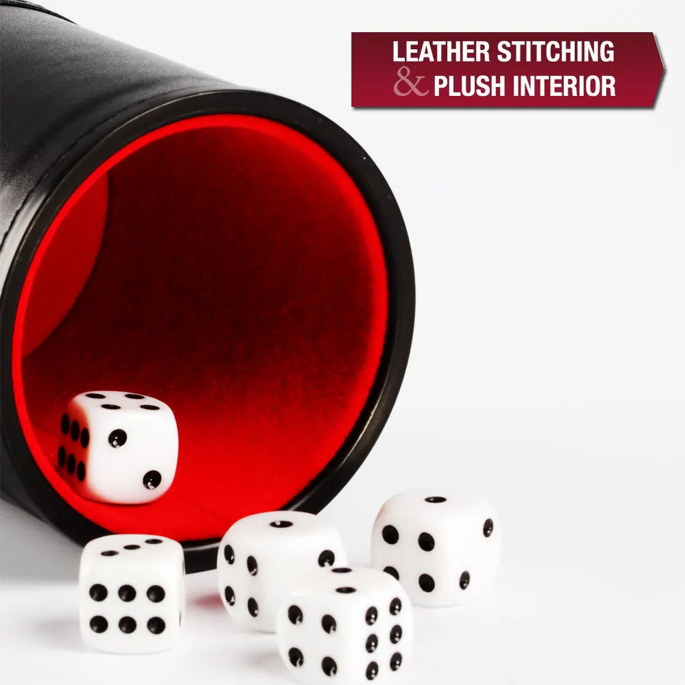 Leather Dice Cup with Lid Gree - đánh giá và giá Board Game Yahtzee