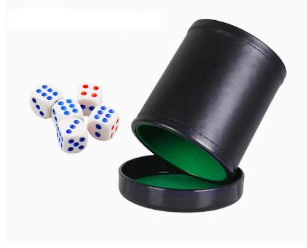 Leather Dice Cup with Lid Gree - đánh giá và giá Board Game Yahtzee