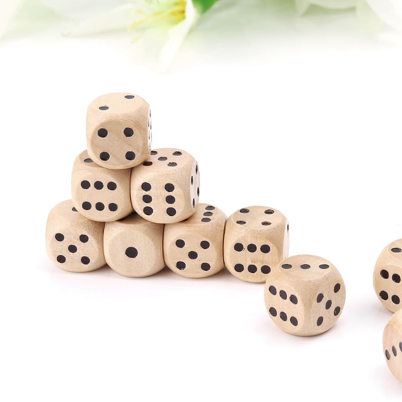 10 Chiếc Xúc Xắc Bằng Gỗ 6 Mặt - đánh giá và giá Board Game Loop