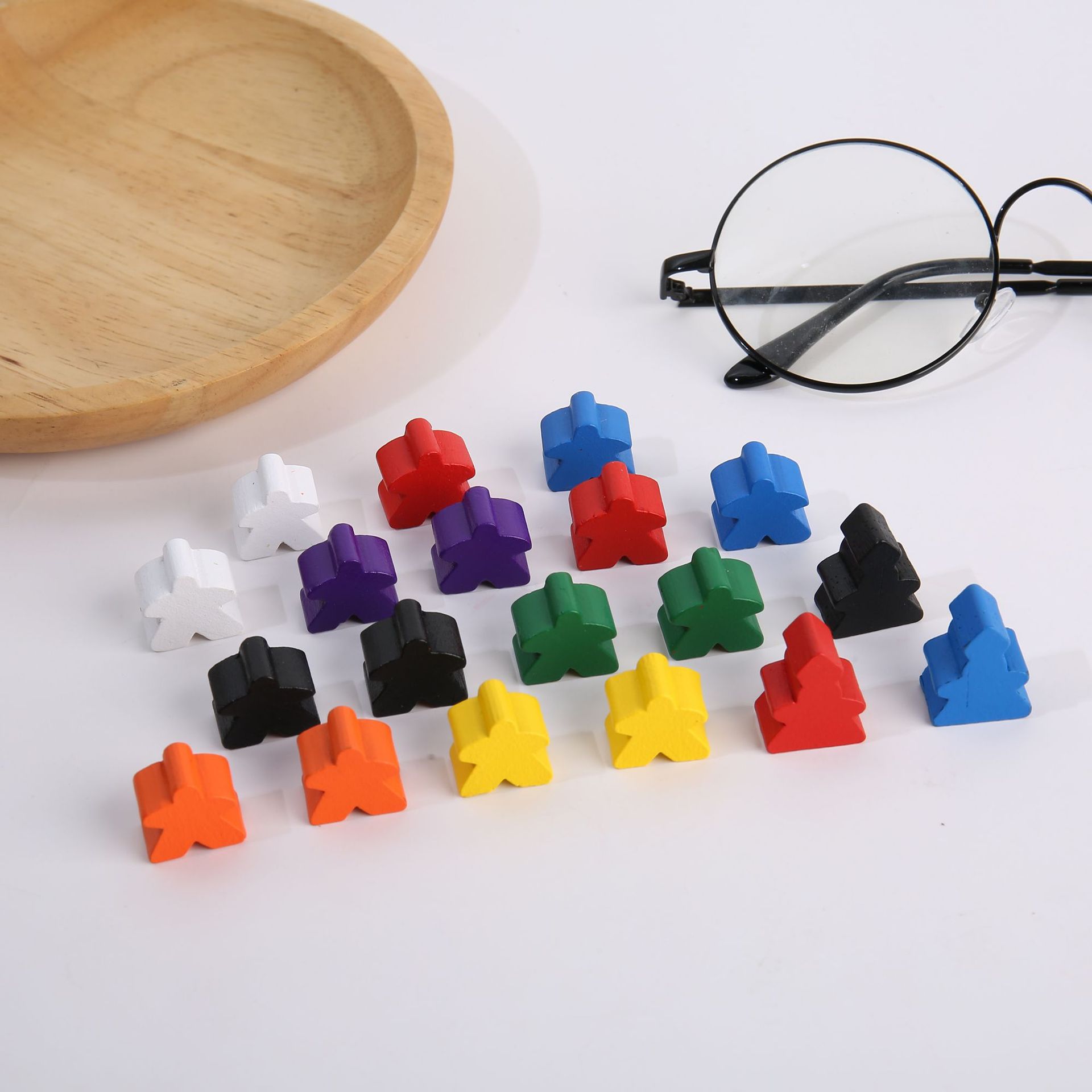 14PCS Wooden Humanoid Pawn Che - đánh giá và giá Board Game Sequence