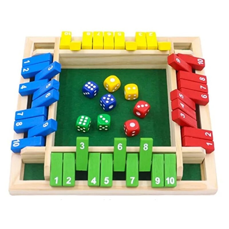 Wooden Dice Board Game Shut Th - đánh giá và giá Board Game Review