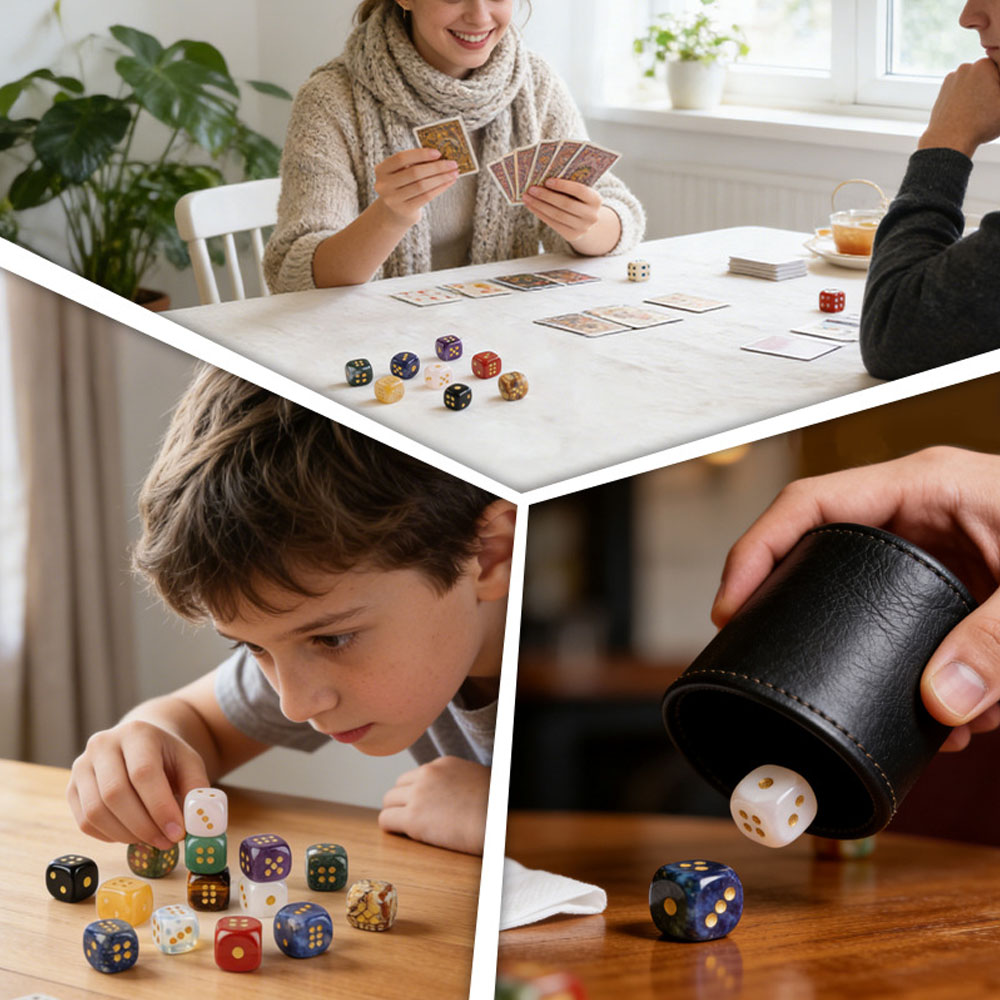 1pc Natural Stone Crystal Dice - đánh giá và giá Board Game Loop